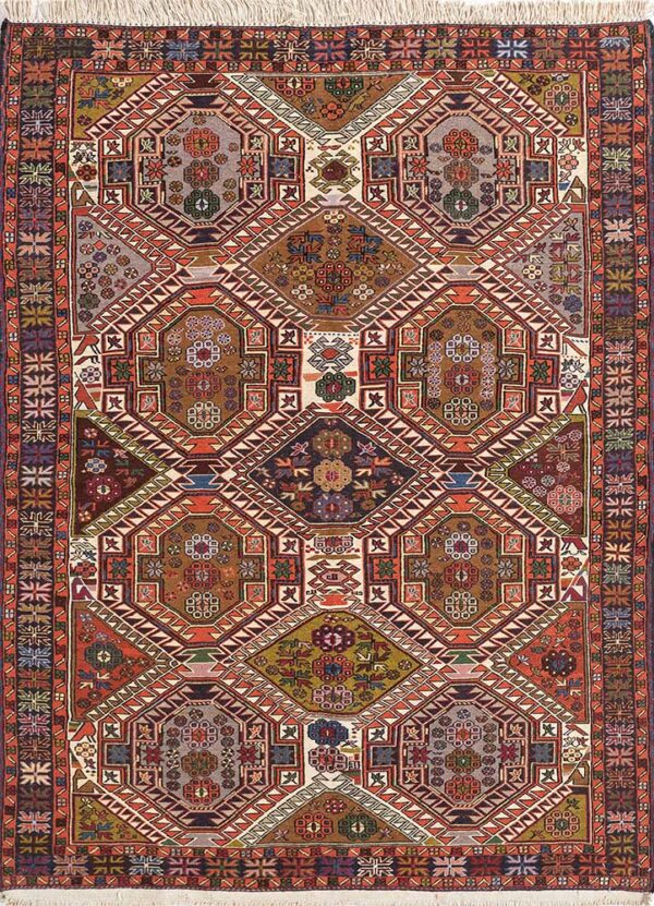 Persian, iran  deep navy/orange hand knotted Rug